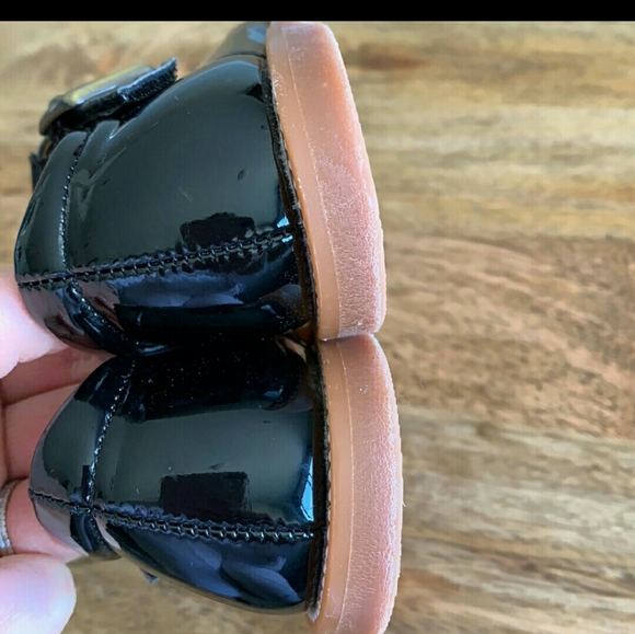 Ginfive Infant Toddler Black Patent Shoes Size 5 - Picture 3 of 6